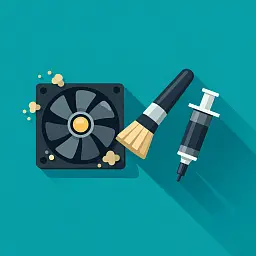 Putekļu tīrīšana un termopastas nomaiņa